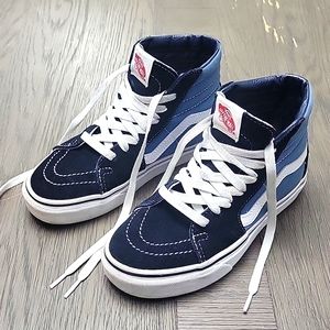 Hightop Vans black and blue, size 5.5 women's